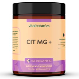 Citrato de Magnesio + Jengibre. Con 120 cápsulas de 500mg (4 meses). VitalBotanics. Suplementos Alimenticios. Multivitaminico. Vitaminas para Mujer y 