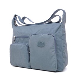 Efanliu Cross Body bag Ladies Handbags Large Women Shoulder Messenger Bag Nylon with Multi Pocket for Travel (Gray)