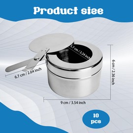 10 Pack Chafing Fuel Holder Stainless Steel Fuel Holders with Safety Cover Canned Heat Box Holder for Chafing Dish Warming Trays Buffet Barbecue Events Parties Supplies