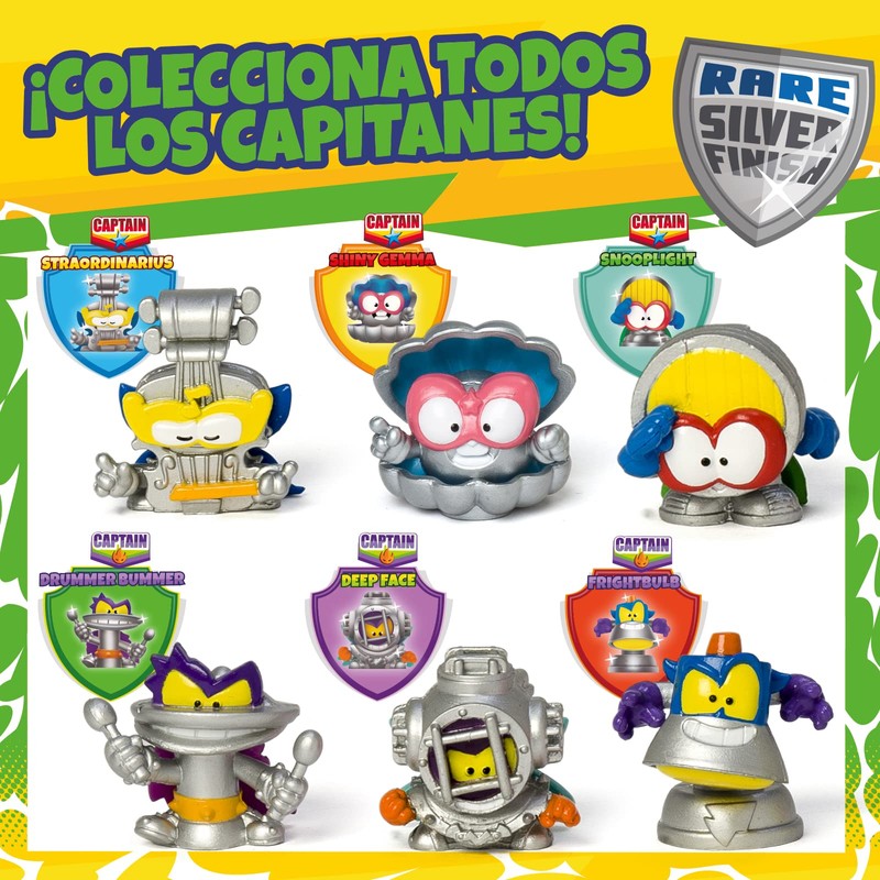 Superthings Neon Power Series, Includes 1 Silver Captain and 2