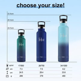 Thermos Flask, 500 ml, Thermos Flask, BPA-Free, Drinking Bottle with Straw, Leak-Proof Insulated Flask, Double Walled, Stainless Steel Water Bottle for Boys, Girls, School, Bicycle, Outdoor, Bubble
