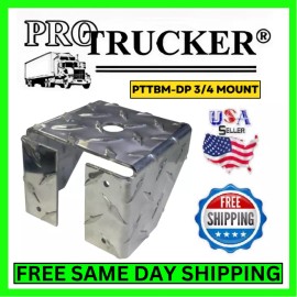 Universal Pro Trucker PTTBM-DP 3/4 In Hole Diamond Plate Truck Box CB Radio Antenna Mount