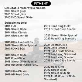 Lower Triple Tree Wind Deflector, PSLER Motorcycle Fairing Air Deflector Front Fork Cover for Touring Electra Street Road Glide Road King 2014-2022, Black