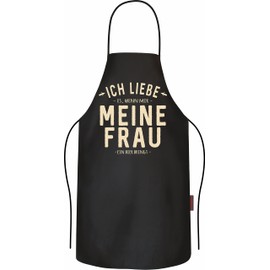 RAHMENLOS BBQ Apron Cooking Apron Kitchen Apron as a Gift for Husbands - Ich liebe meine Frau [German Language], Woman