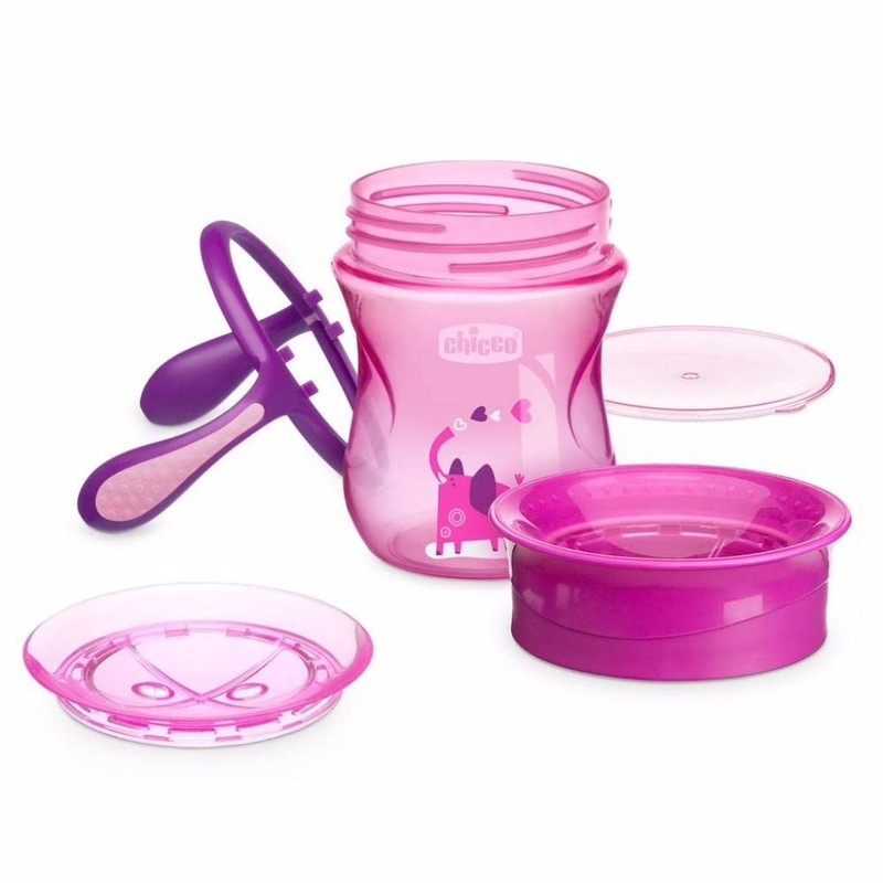 CHICCO, Vaso Entrenador Perfect Cup 360, 12m+, Color Rosa