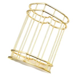 Ciieeo 4pcs Metal Brush Pot Pen Holder for Desk Cosmetics Holder Stationery Organizer Smooth Texture Heart Shape Design