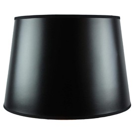 13x16x11" SLIP UNO FITTER Black Parchment Gold-Lined Floor Lampshade