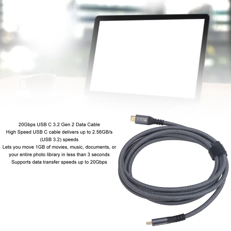USB C to USB C Cable Support 20Gbps Data Transfer