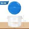 Freezer Containers with Twist Top Lids, Heavy Duty Round Airtight