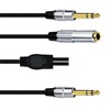 6.35mm Splitter Cable Female to Dual Male Gold Plated Plug
