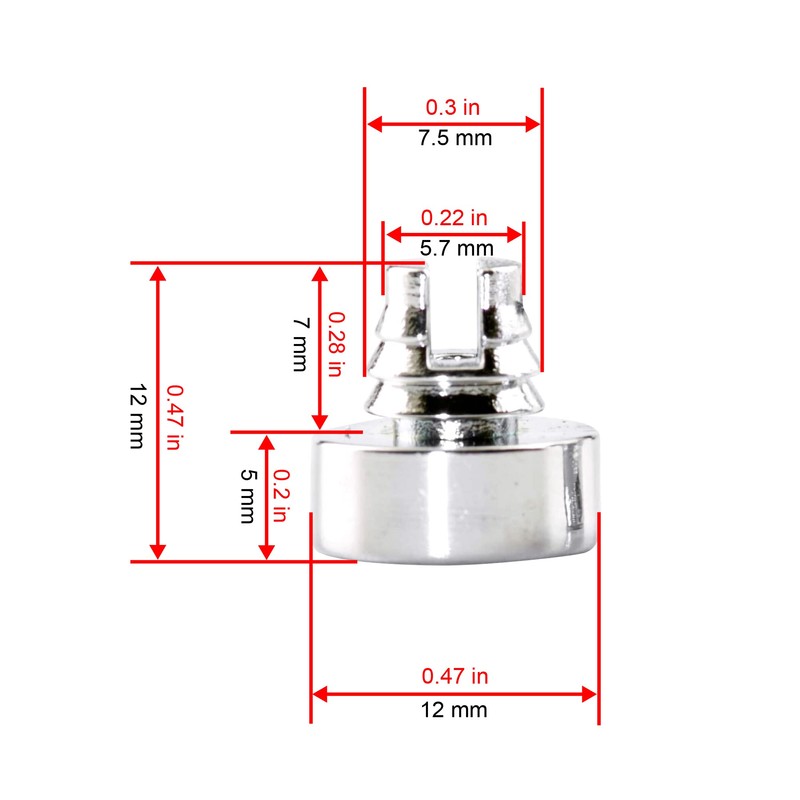 RTRHINOTUNING 100PCS Chrome Silver Wheel Rim Lip Rivets Nuts of