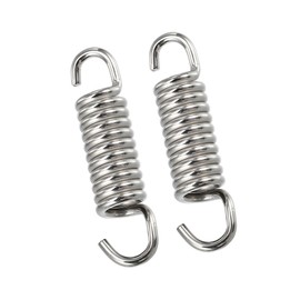 BULLSPANN Motorcycle Universal Exhaust Pipe Spring 43 mm Stainless Steel Exhaust Pipe Spring Hooks Modification Accessories 2pcs Replacement Parts Accessories Replacement