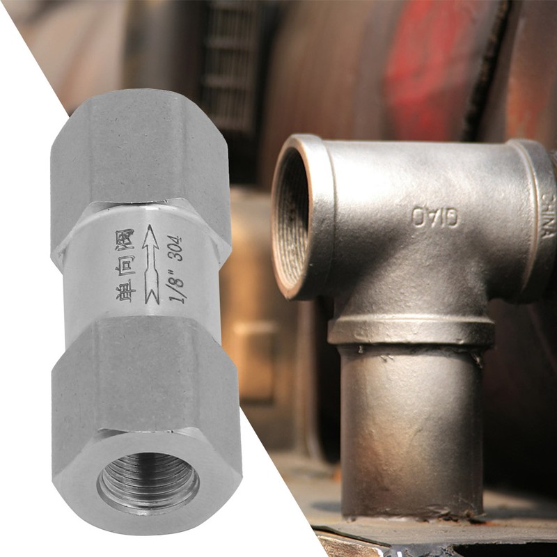 304 Stainless Steel Hex Split Check Valve High Temperature&Pressure Endurance(1/8in