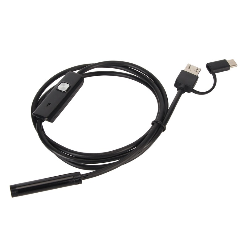 USB Endoscope 8mm Lens 3 in 1 Interface IP67 Waterproof