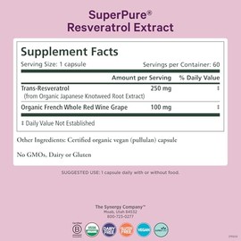 Pure Synergy Extracto de Resveratrol Superpuro