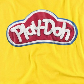 Play Doh Logo in Doh Unisex Adult T-Shirt for Men and Women, Yellow, Medium