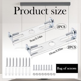 MEKEET 2 Sets Ceiling Light Bracket Stainless Steel Light Bracket with Screws 90mm and 100mm Ceiling Light Fixture Bracket Light Pendant Bracket for Home Office Install Various Types of Light