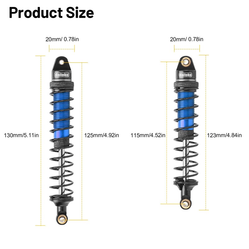 daitoku Shock Absorber Front & Rear for Arrma 1/10 Typhon