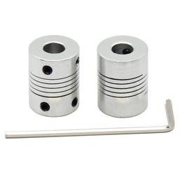 ReliaBot 2PCs Flexible Couplings 5mm to 8mm for NEMA 17 Shaft and T8 Lead Screw for RepRap 3D Printer or CNC Machine