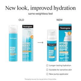 Neutrogena Hydro Boost Hyaluronic Acid Face Moisturizer with Broad Spectrum SPF 50 Sunscreen, Non-Greasy, Fragrance Free Daytime Facial Moisturizer to