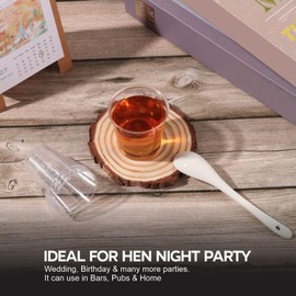 Shot Glasses 25x Plastic Shot Glasses Mini Shot Glasses Durable Shot Glasses Small Party Cup Reusable Shot Glasses Sample Tasting Cups - Birthdays, Weddings, BBQ, Parties (Pack of 25)