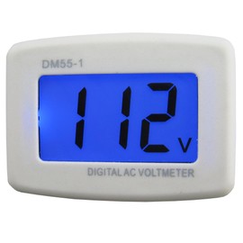 Yeeco Flat Plug AC 80-199V LCD Digital Voltmeter Voltage Panel Power Meter Volt Test Monitor Gauge Meter Voltage Measuring Tester