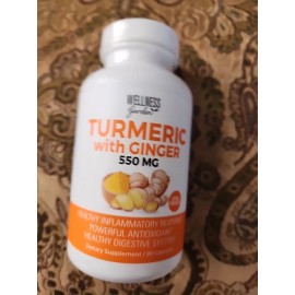 Windmill 1 Wellness Garden Turmeric w/Ginger Inflammatory &Digestion 90 Capsules 10/2027