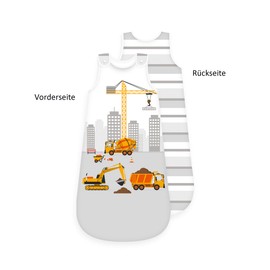 Herding Baby Best Baby Sleeping Bag Construction Site 90 cm Side Zip and Poppers - White