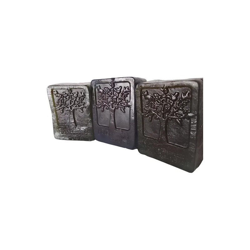 Jabón Artesanal 100gr Glicerina Con Carbón Activo