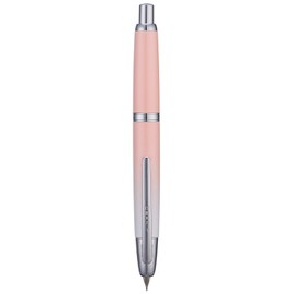 Jinhao 10 Capless Fountain Pen with Box, Gradient Peach Pink Retractable Fine Nib with Ink Converter Set (Silver Clip)