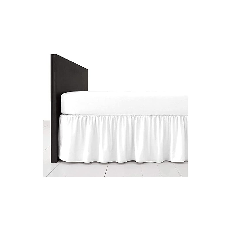 British Home Bedding - Plain Polycotton Extra Deep Frilled Bed