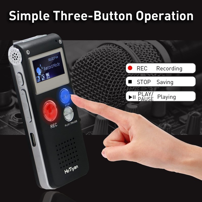 Digital Voice Recorders 8GB Audio Recorder Voice Activated Recorder for