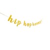 Hip Hop Hooray! Gold Glitter Banner,Birthday,Housewarming Decor (Gold).