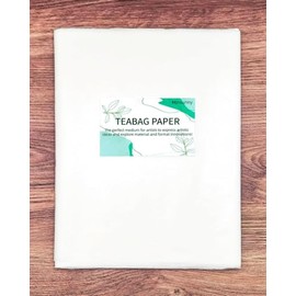 MLNSUNNY 10 Sheets of 11.8''x79'' Artist Teabag Paper - White Wet Strength Tissue for Mixed Media Art, Collage, Cyanotype, Printmaking, and DIY Lanterns