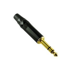 MG-M 6.3mm Standard Plug Phone Plug Phone Connector Soldered Self Made Gold Plated 3 Poles A Black
