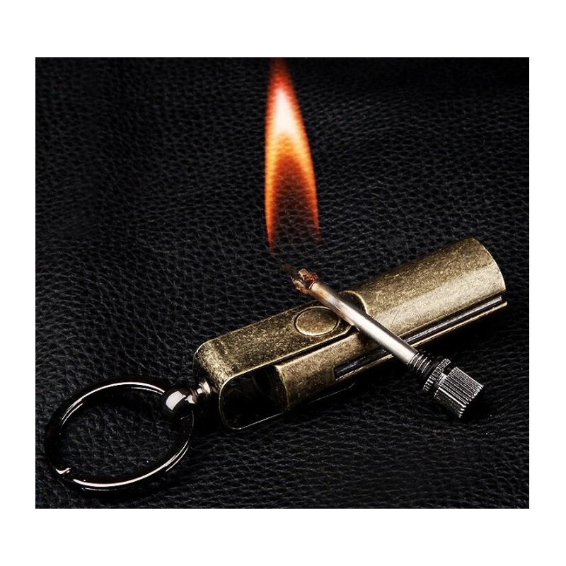 Jobon Waterproof match striker lighter key chain,Survival Tool Oil Flame