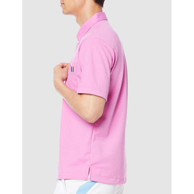 Kiraku CR145 Striped Knit Shirt for Nursing Care, 16 lavender
