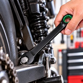 6–10mm Ratchet Combination Wrench – Dual-Purpose Open-End Spanner for Bicycle, Motorcycle & Car Repair