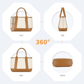 Miss Lulu Woman Handbag - Elegant M Print, Jacquard Shoulder Strap, Lightweight for Everyday Elegance