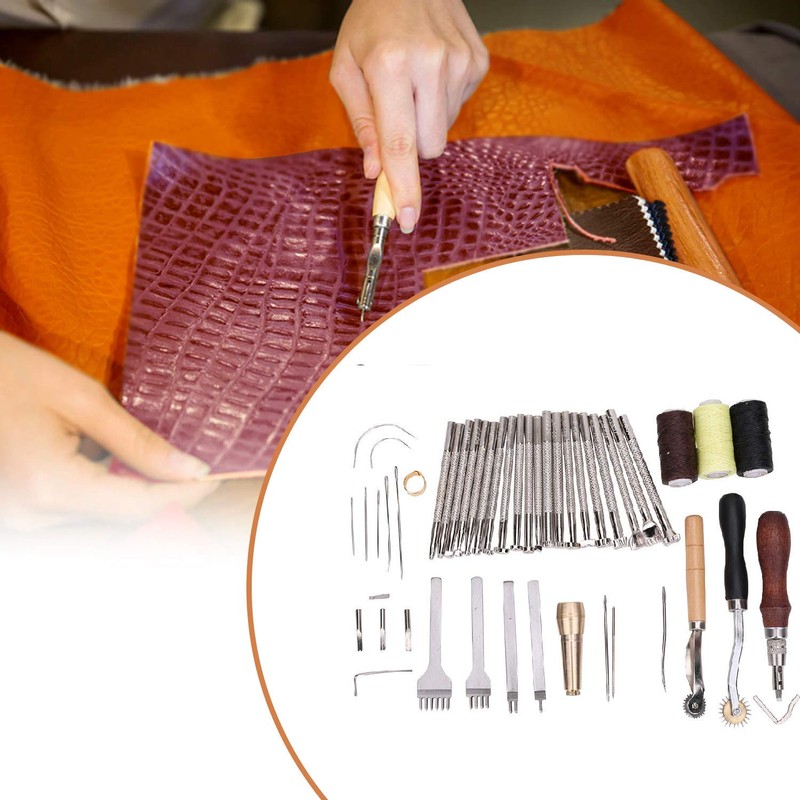 WedDecor Leather Craft Hand Tool Set, Leather Sewing Tools, DIY