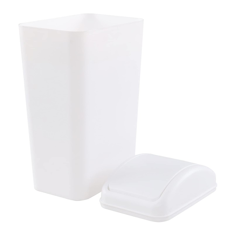 Esdiplot 14 Liter Plastic Trash Can with Swing Lid, Slim