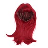 Red Long Straight Wig, 47cm Wigs Red Wigs with Bangs
