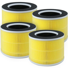 4 Pack Replacement Filters Compatible with RENPHO RP-AP088B RP-AP088W Air Cleaner Purifiers (Medium Room), Part Number RP-AP088-f1 / RP-AP088-f2