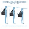 Dizokizo XL Mesh Scuba Diving Backpack, 110L Extra Large Dive