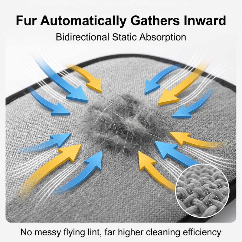 Pet Hair Removal Glove, Dog Hair Remover for Cats &