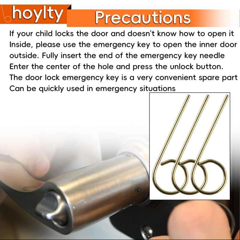 M504-271 Emergency Keys, Interior Bathroom Door Key, Bedroom Emergency Door