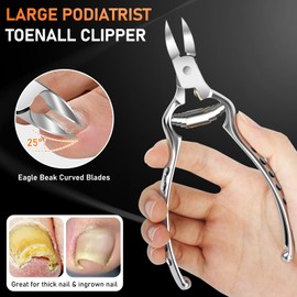 7PCS Ingrown Toenail Removal Kit, Professional Pedicure Tools for Feet, Toe Nail Clippers & Pedicure Knife Set with Corn Removers, Foot Scraper, Callus Shaver, Calloused Feet, Cuticle Remover Tool