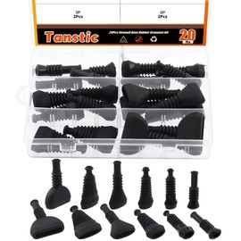 Tanstic 20Pcs 6 Types Universal Firewall Boots Automotive Rubber Grommets Firewall Grommet Kit Universal Connector Wire for Vehicle