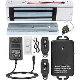 Access Control System with Remote Control – 600lbs Magnetic Door Lock Kit, 12V Fail Safe NC Mode, Secure & Easy DIY Installation for Smart Home Entry (K8-1200LBS Remote Control Lock Ki)