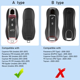 Jaronx - Funda para Llavero, Compatible con Cayenne Macan Cayman 911 - Funda para Llavero Compatible con Accesorios de Llave (Amatista metálica)